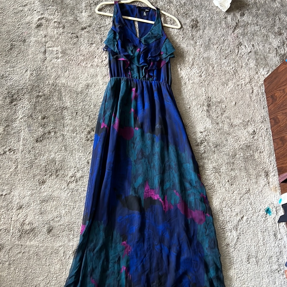 Aqua Dress Maxi Silk